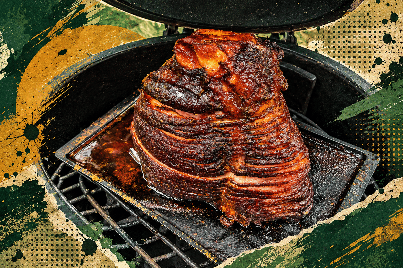 big green egg ham recipe