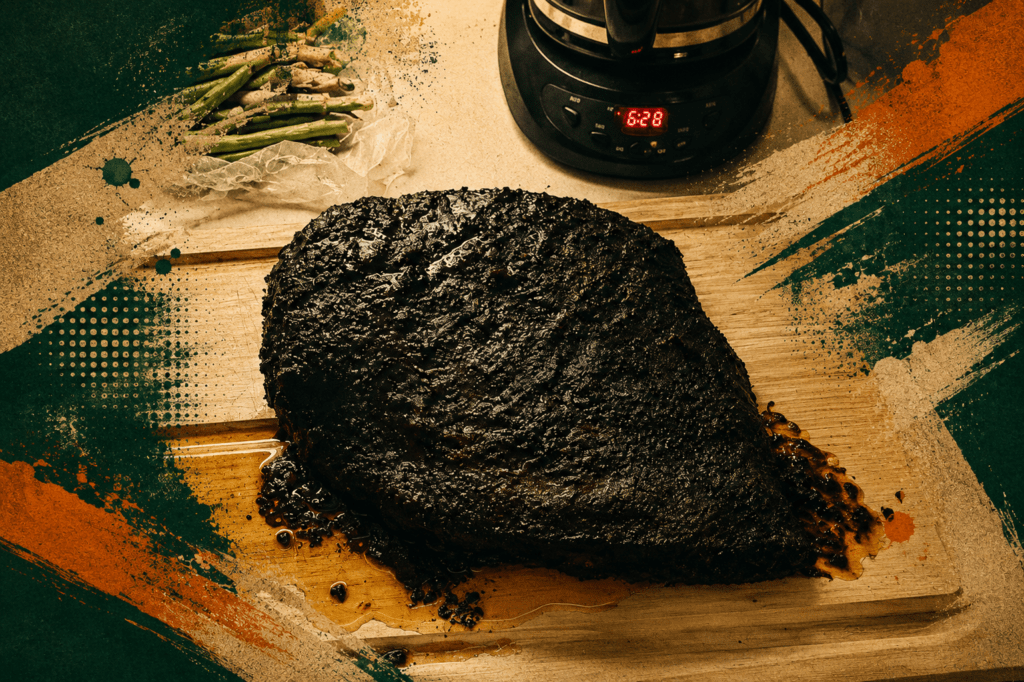 how to smoke brisket on Big Green Egg